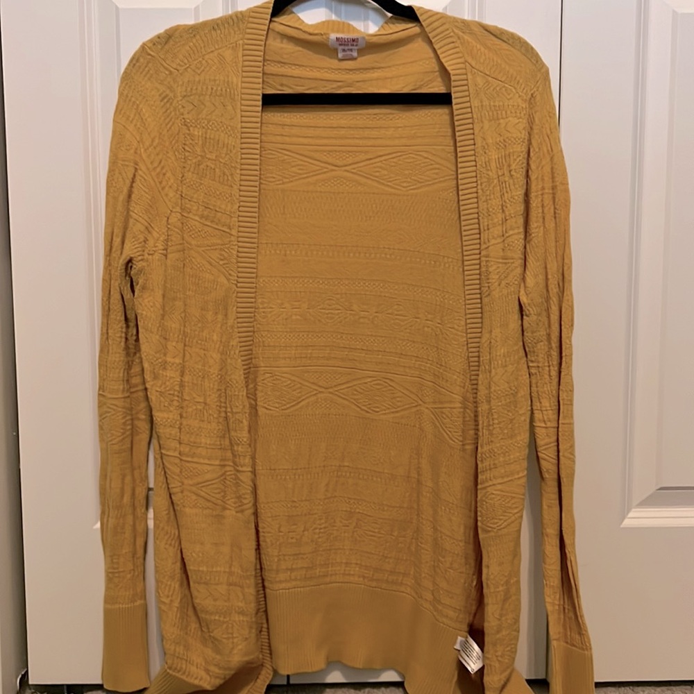Mustard yellow sweater cardigan from Target